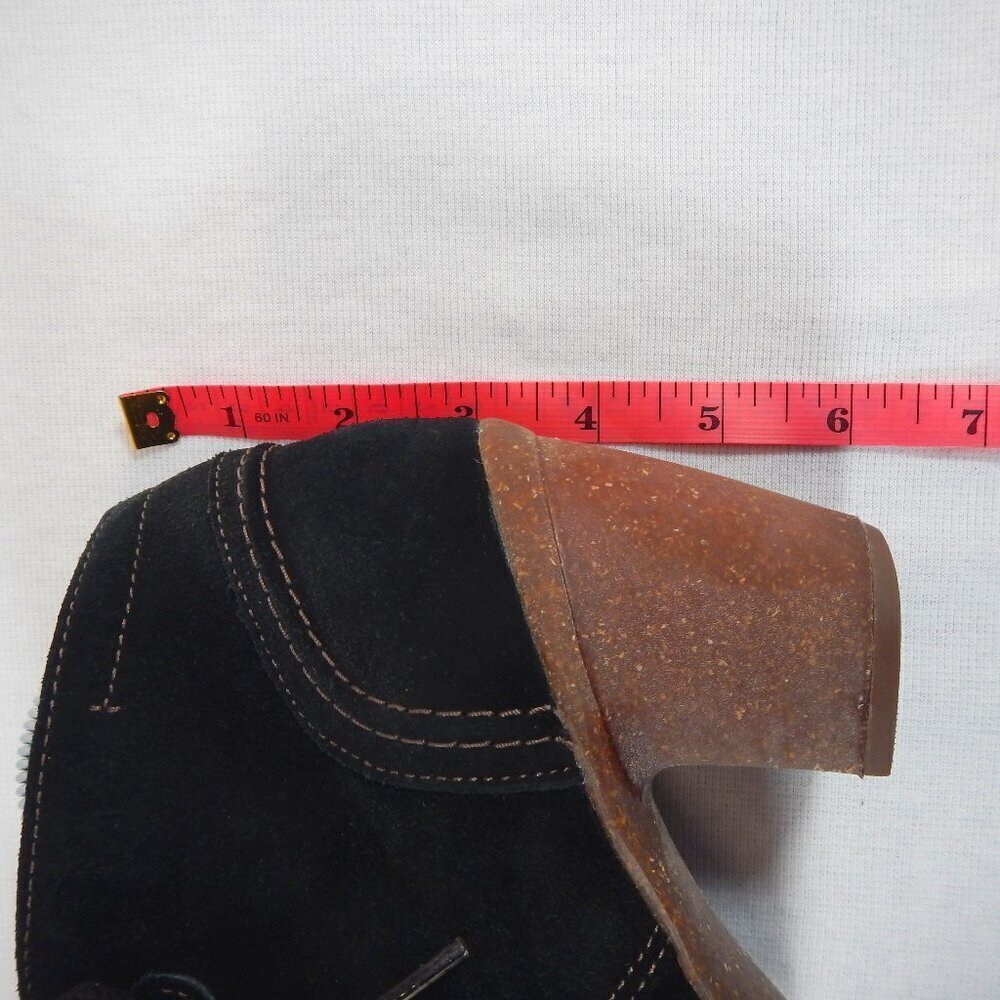 Clarks Artisan Carleta Lyon Black Suede Leather Lace Bootie with 3" Heel Size 7 - Picture 12 of 12